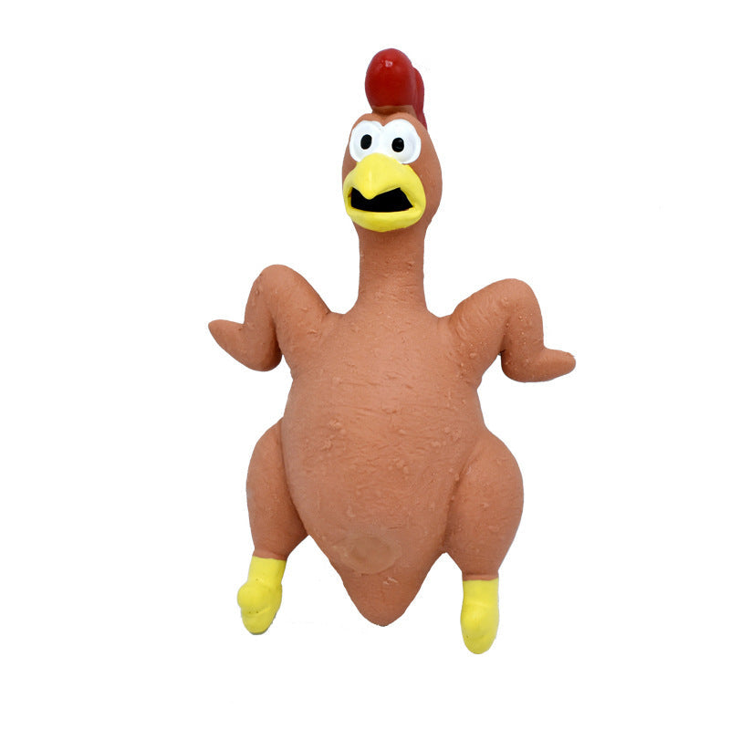 Squeaky Chicken Dog Toy – Latex Chew Toy for Dogs