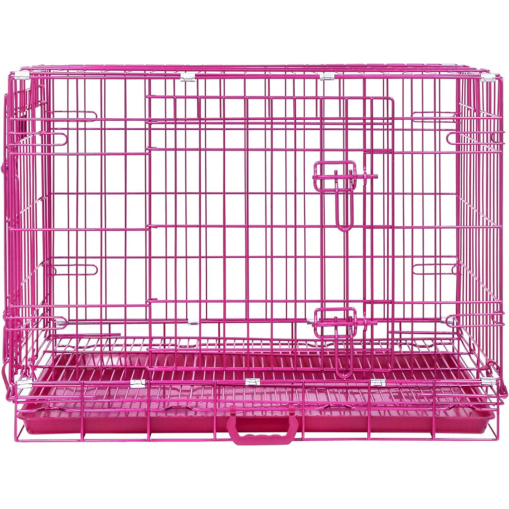 24-42" Pink Wire Dog Crate RED24-42