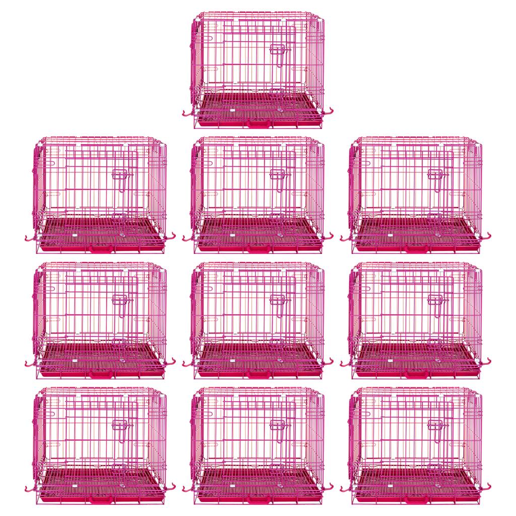 24-42" Pink Wire Dog Crate RED24-42