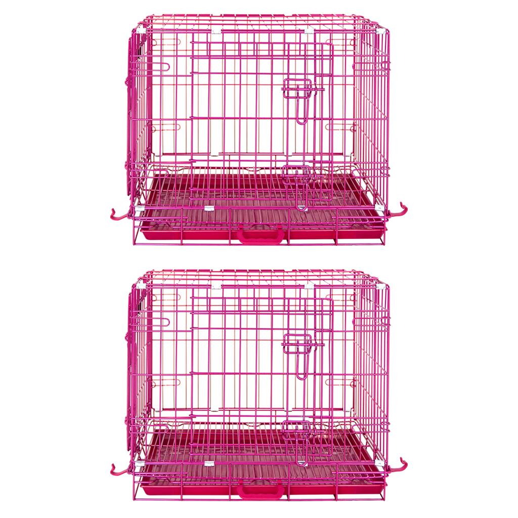24-42" Pink Wire Dog Crate RED24-42