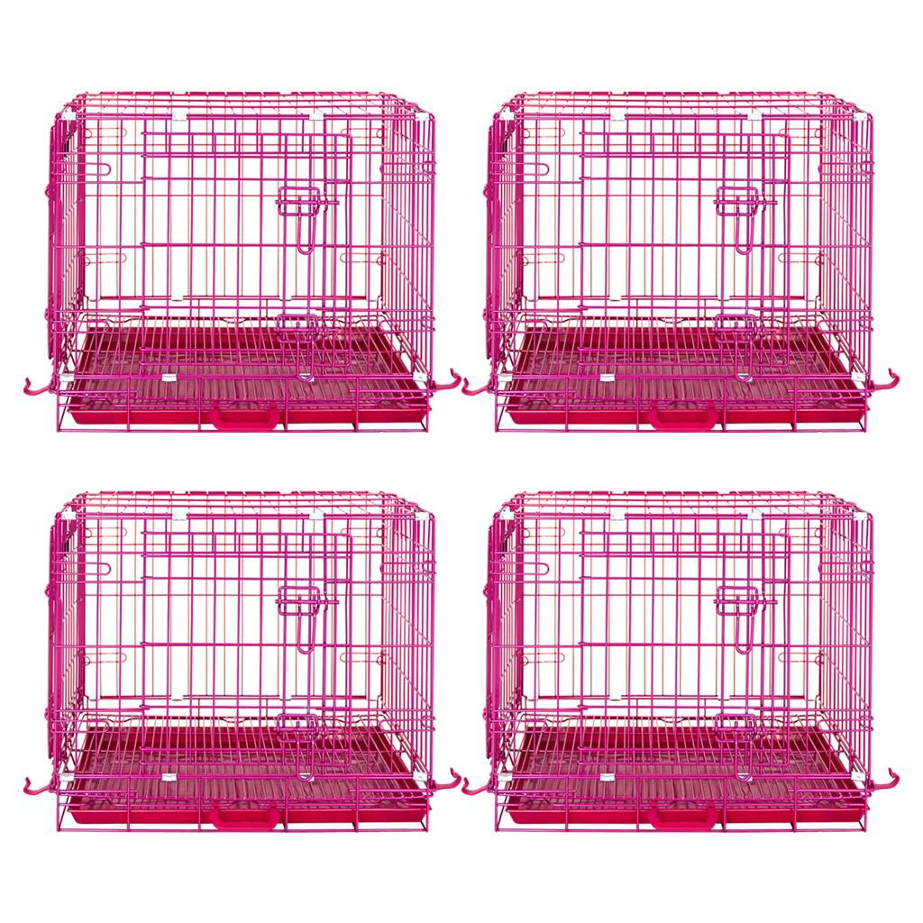 24-42" Pink Wire Dog Crate RED24-42