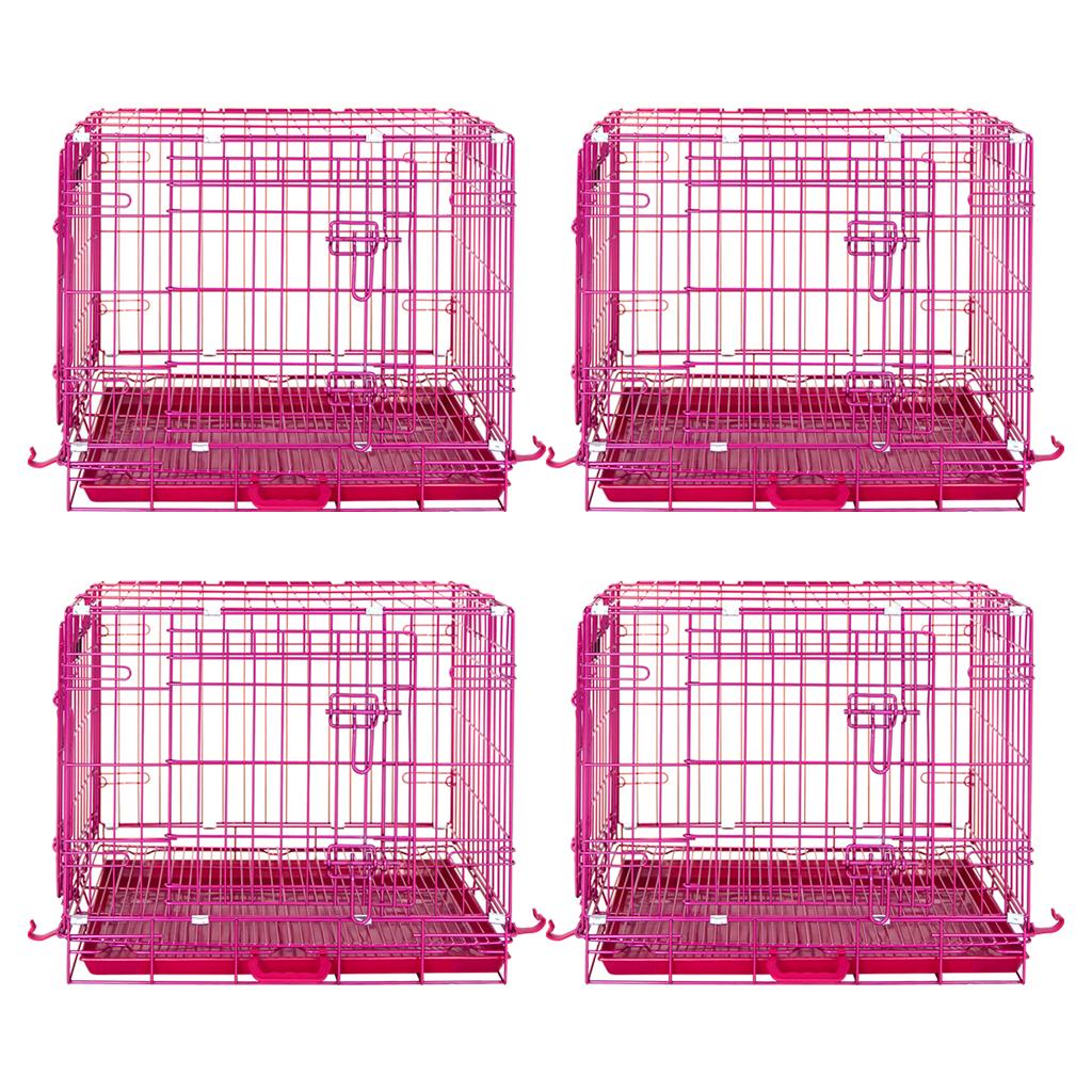 24-42" Pink Wire Dog Crate RED24-42