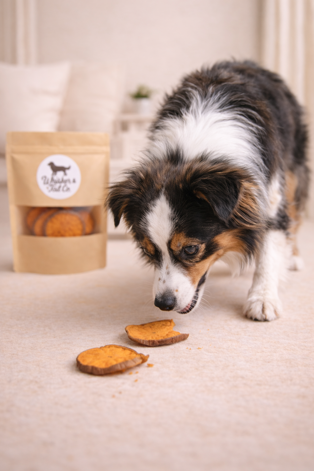 Sweet Potato Chips for Dogs | Fiber-Rich Treat | Whisker & Tail Co.