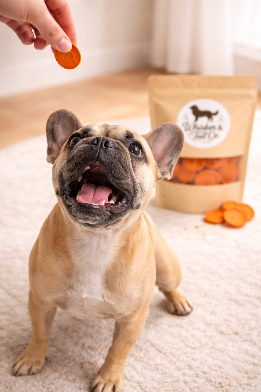 Carrot Chips for Dogs | Crunchy Treat | Whisker & Tail Co.