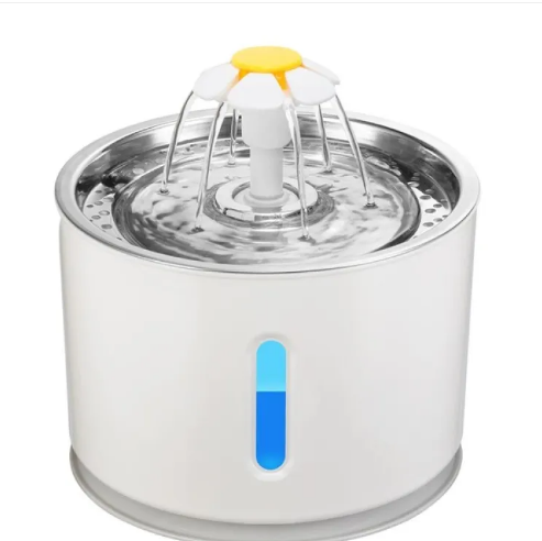 Automatic Pet Water Fountain | LED Light | Filtered | Quiet Pump | Cats & Small Dogs
