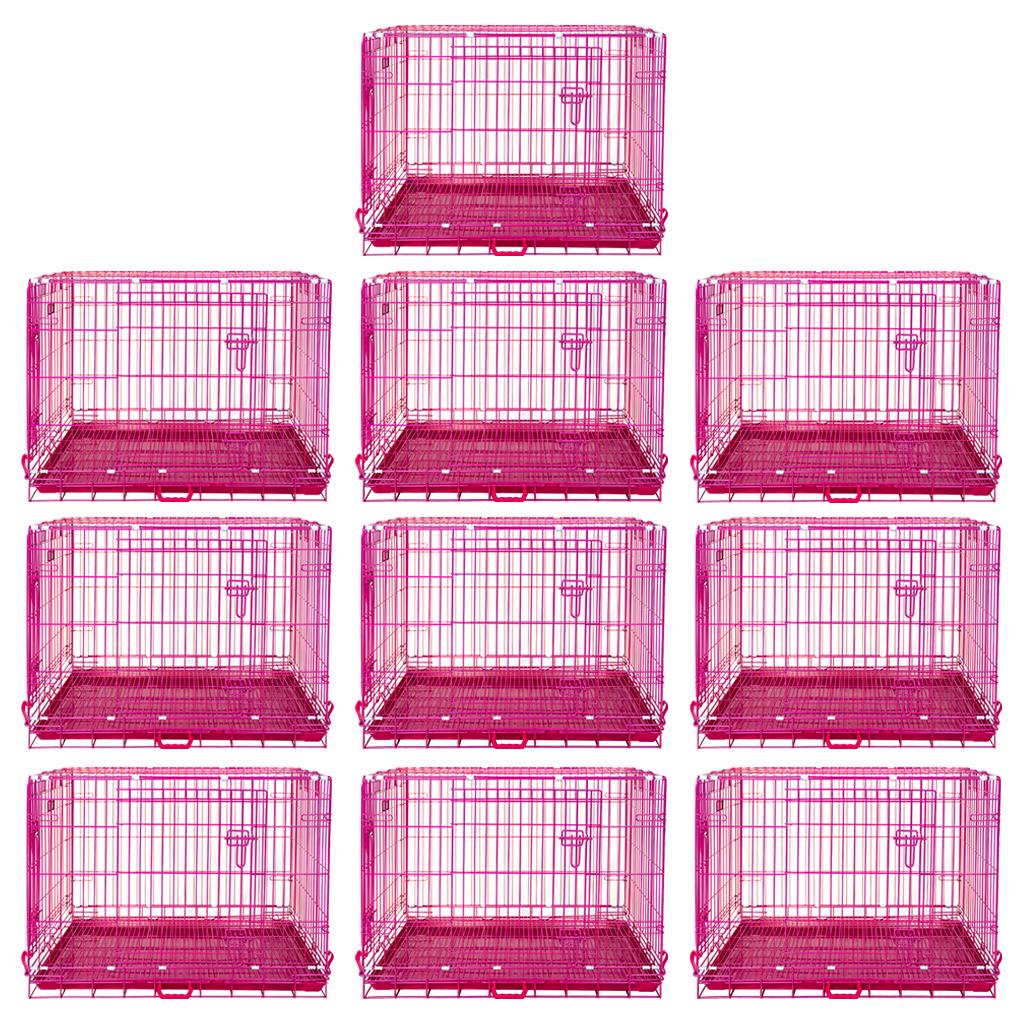 24-42" Pink Wire Dog Crate RED24-42