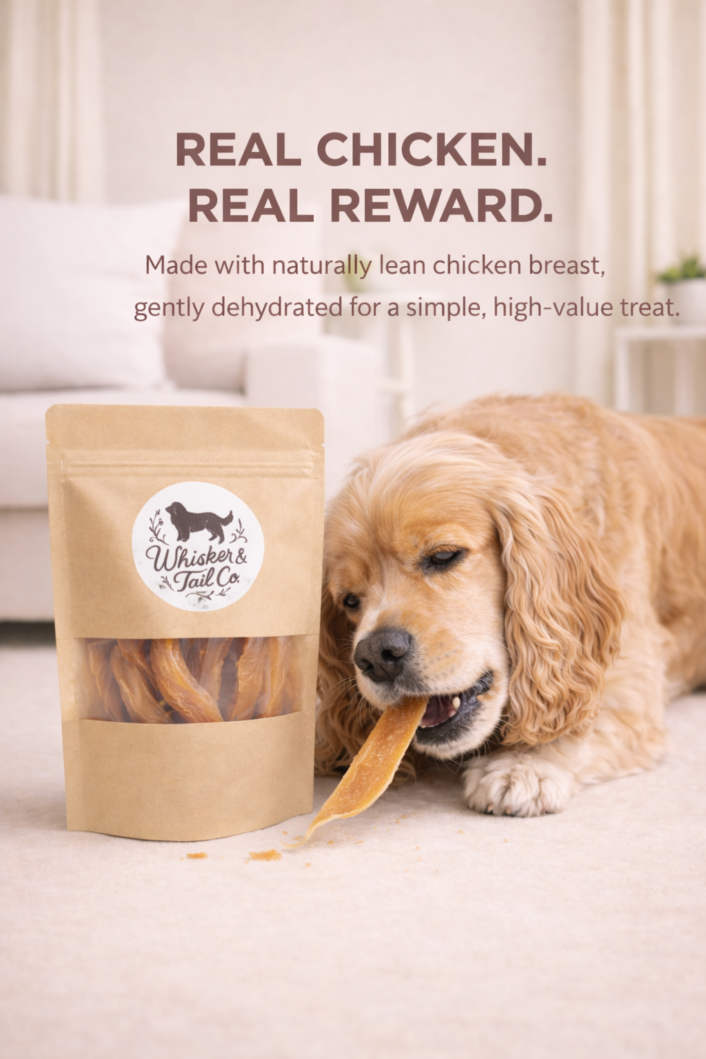 Chicken Breast for Dogs & Cats | High-Protein Treat | Whisker & Tail Co.