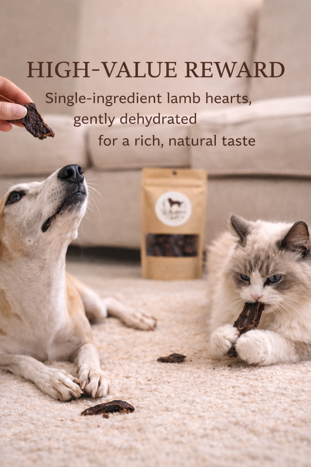 Lamb Heart for Dogs & Cats | Protein-Rich Treat | Whisker & Tail Co.