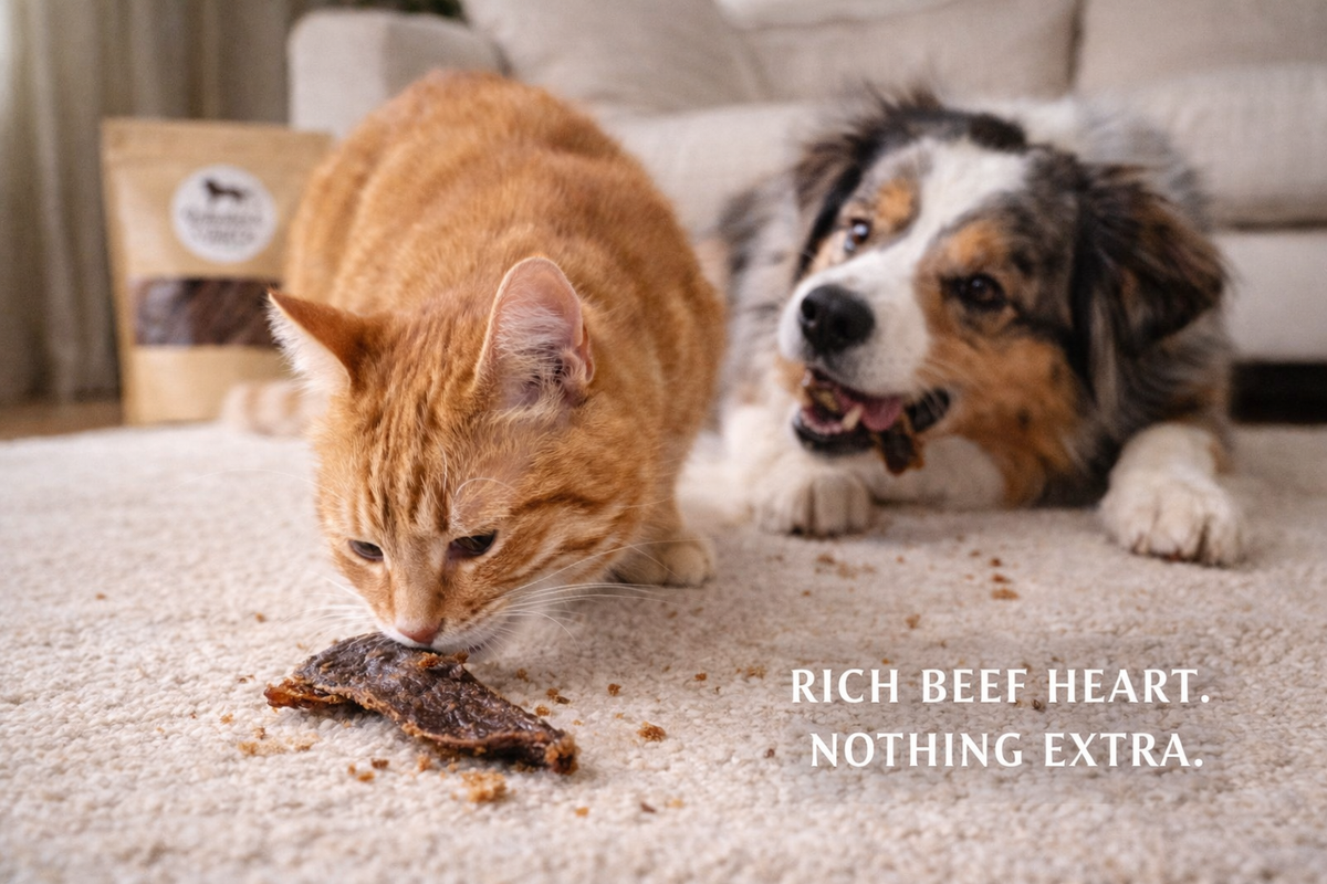 Beef Heart for Dogs & Cats | Protein-Rich Treat | Whisker & Tail Co.