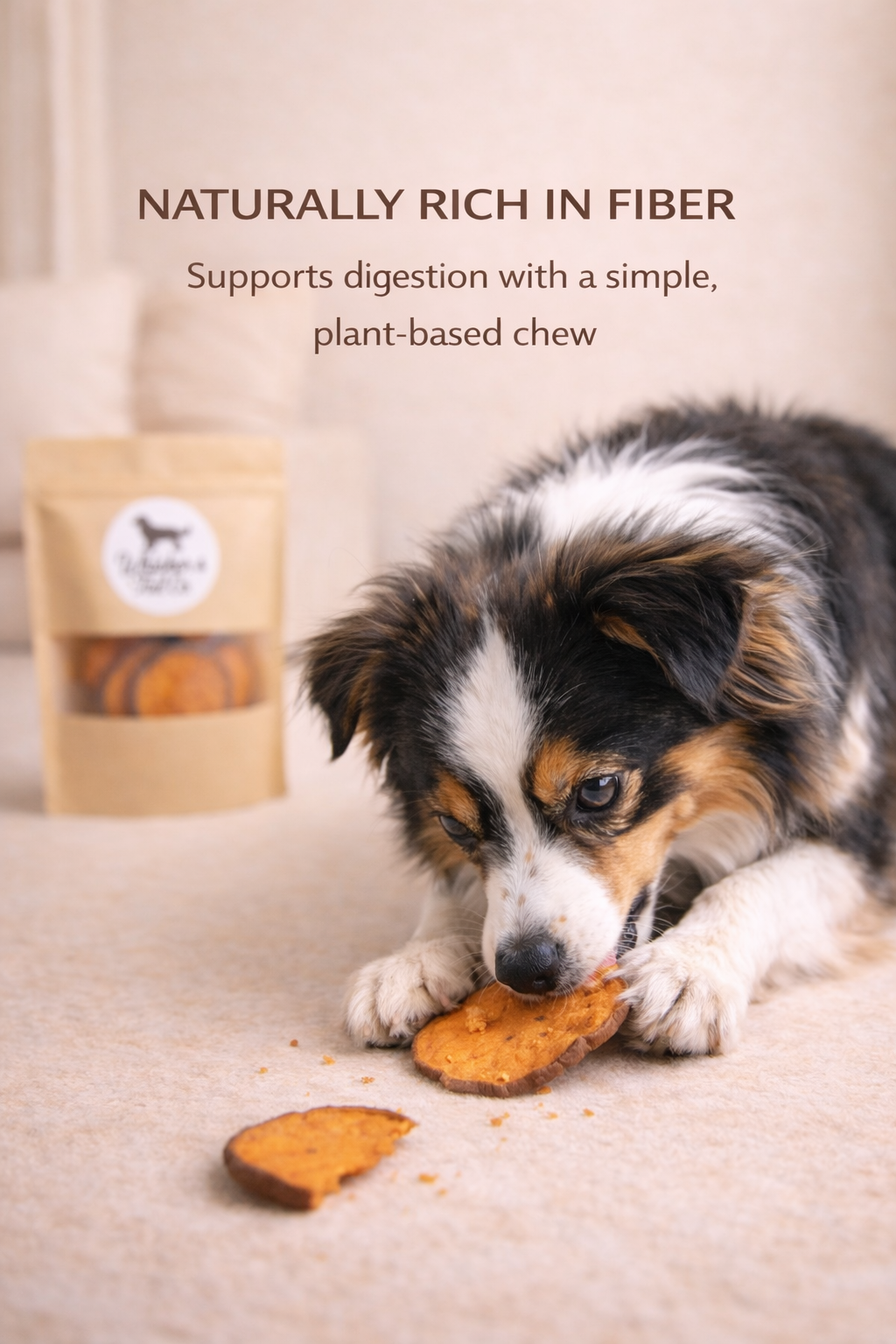 Sweet Potato Chips for Dogs | Fiber-Rich Treat | Whisker & Tail Co.
