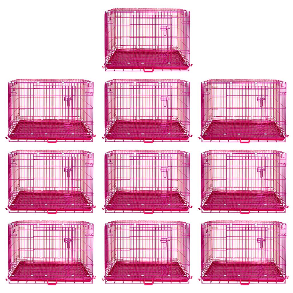 24-42" Pink Wire Dog Crate RED24-42