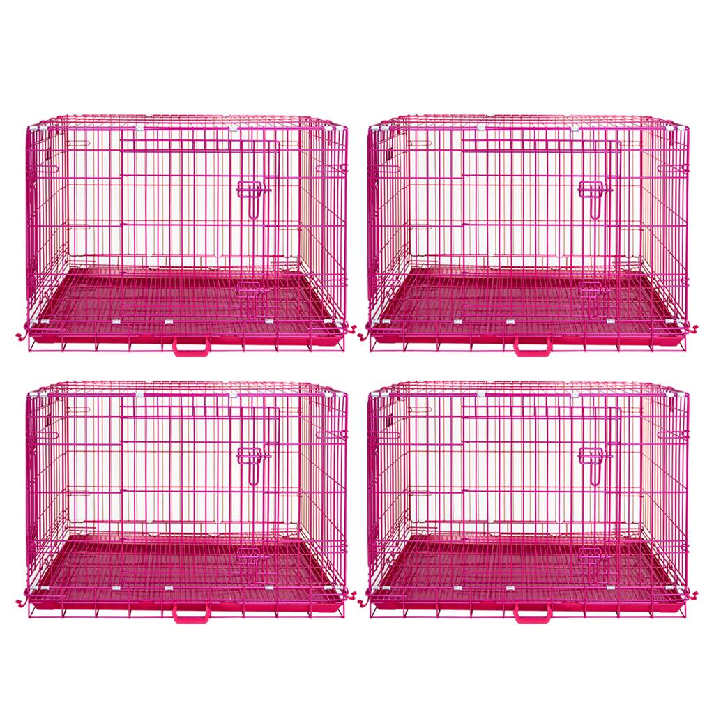 24-42" Pink Wire Dog Crate RED24-42
