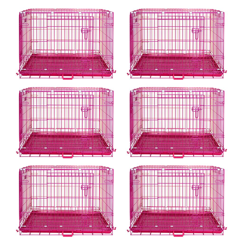 24-42" Pink Wire Dog Crate RED24-42