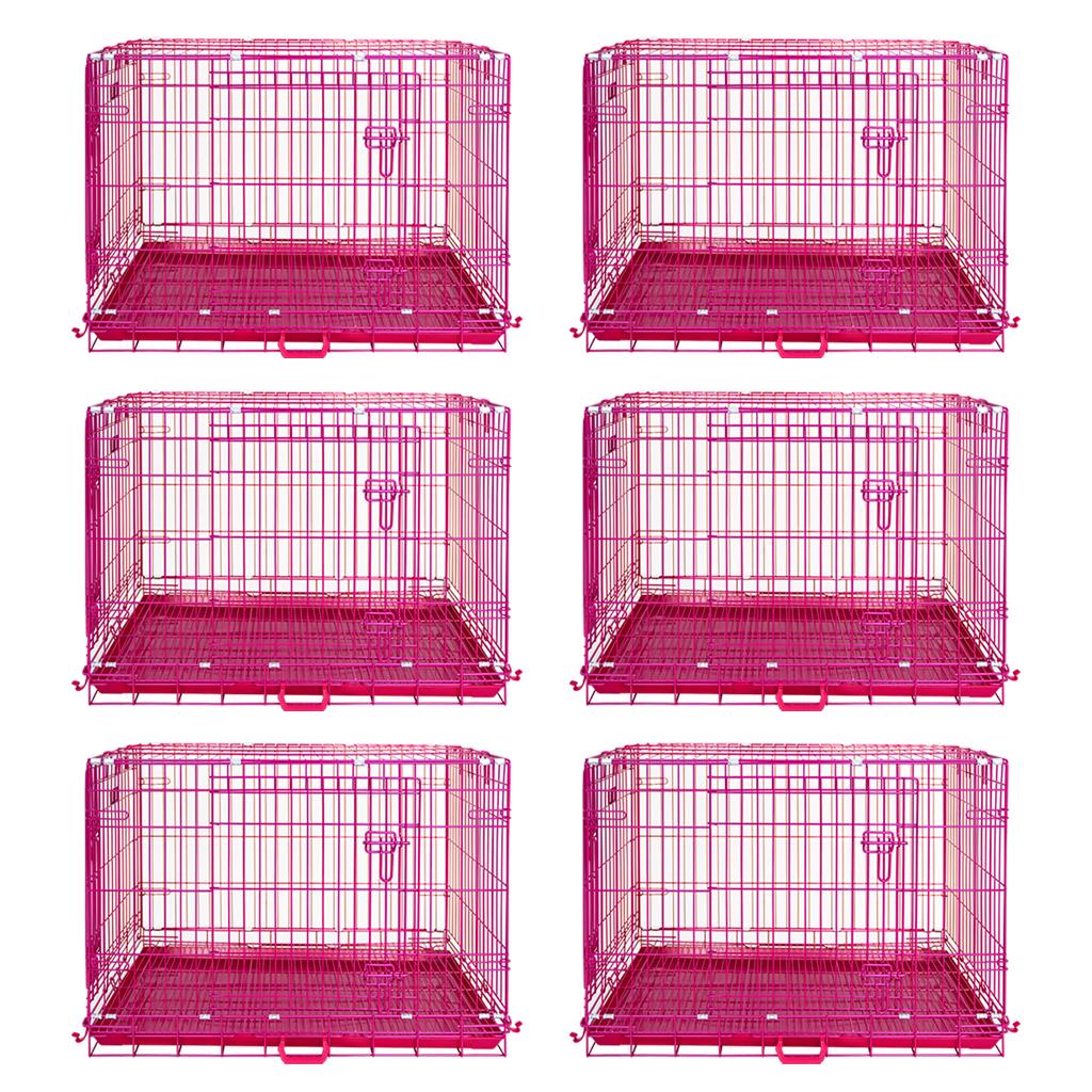 24-42" Pink Wire Dog Crate RED24-42