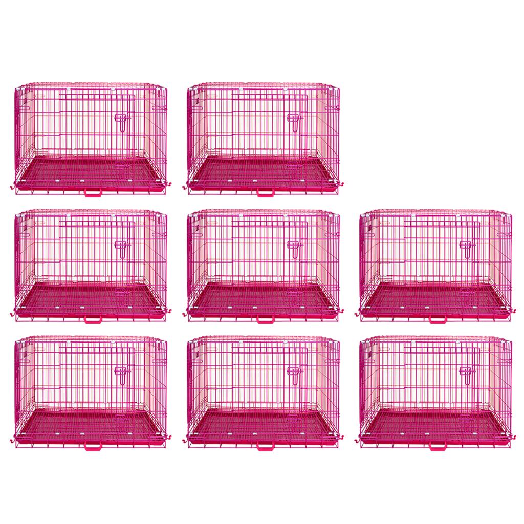 24-42" Pink Wire Dog Crate RED24-42