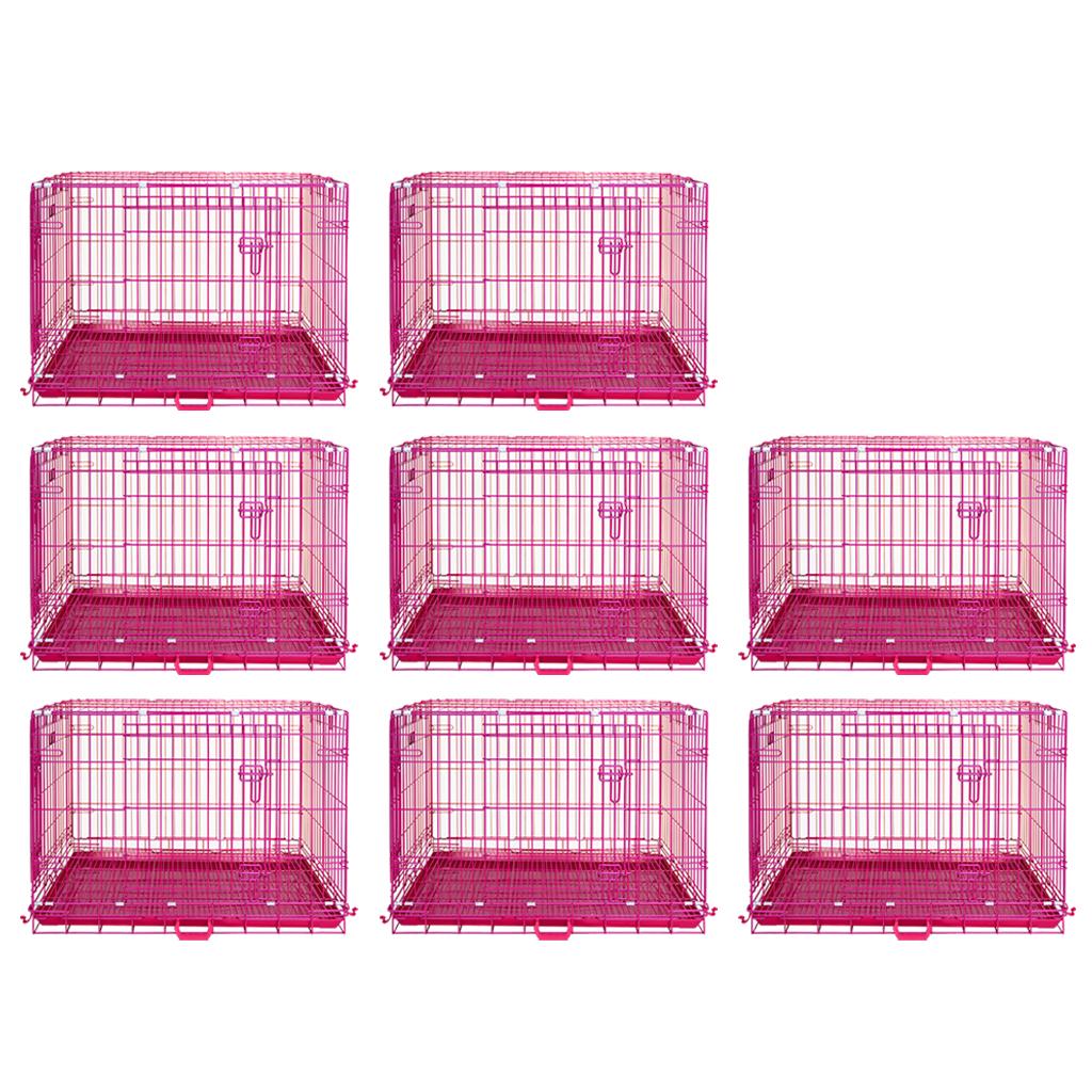 24-42" Pink Wire Dog Crate RED24-42