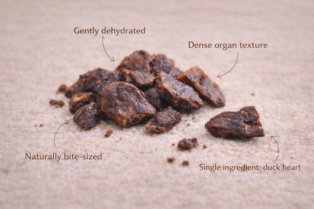 Duck Heart for Dogs & Cats | Protein-Rich Treat | Whisker & Tail Co.