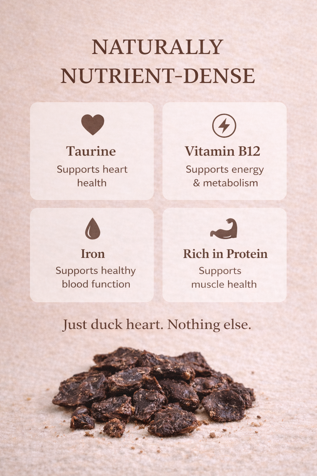 Duck Heart for Dogs & Cats | Protein-Rich Treat | Whisker & Tail Co.