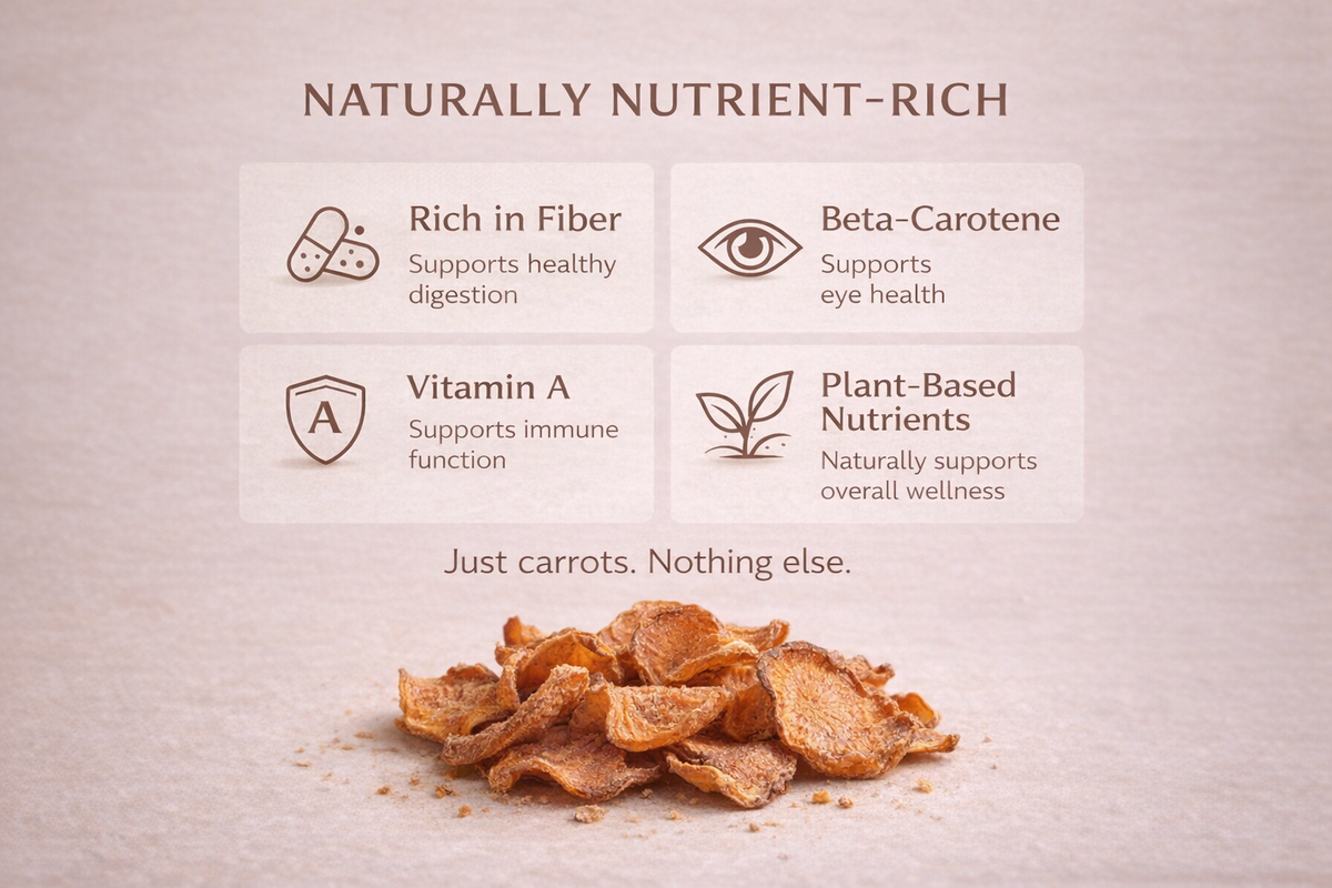 Carrot Chips for Dogs | Crunchy Treat | Whisker & Tail Co.
