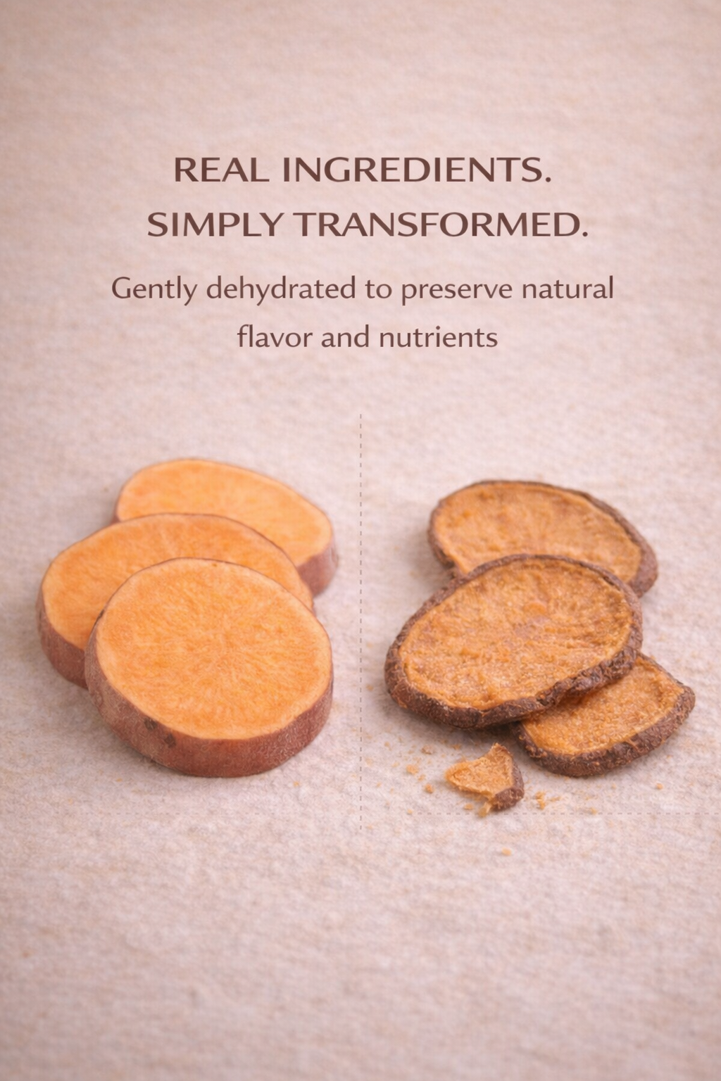 Sweet Potato Chips for Dogs | Fiber-Rich Treat | Whisker & Tail Co.
