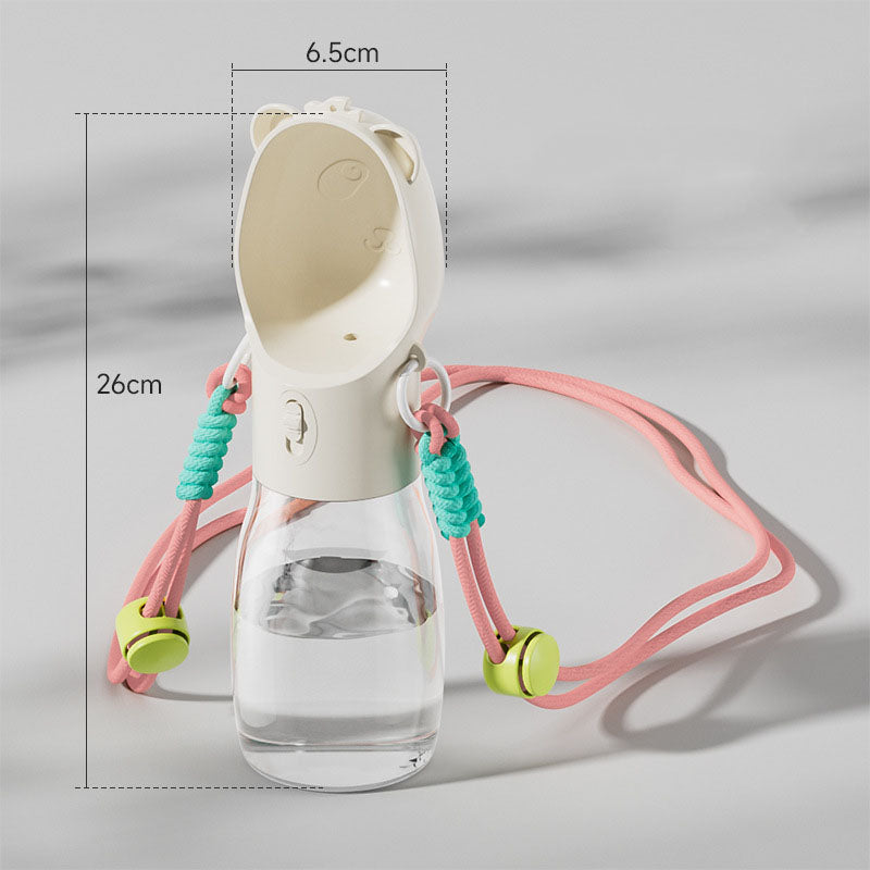 Pet Water Bottle for Small Big Dogs Cats Outdoor Leakproof Puppy Drinking Bowls with Food Container Pet Feeder