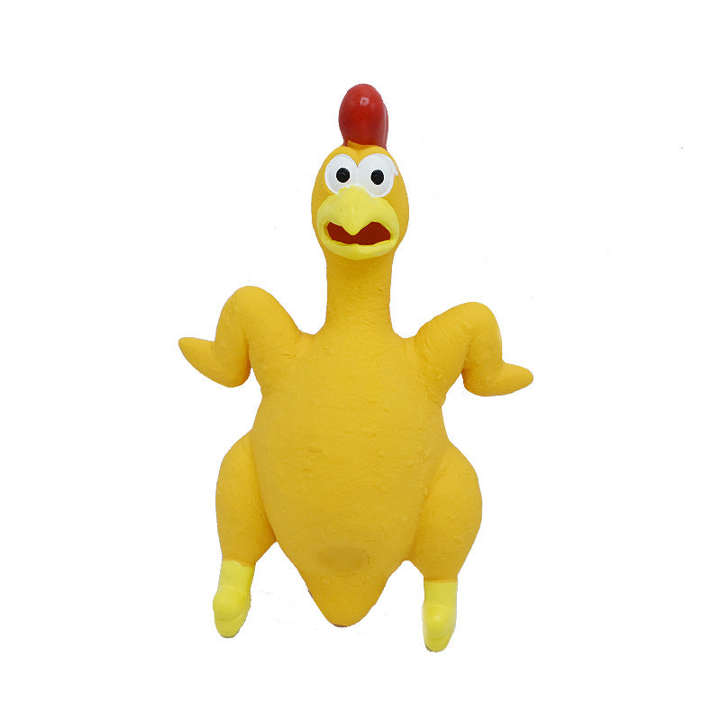 Squeaky Chicken Dog Toy – Latex Chew Toy for Dogs
