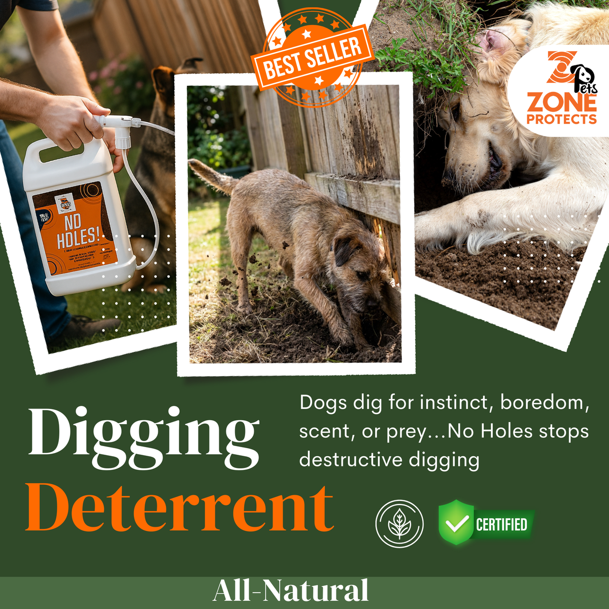 No Holes! Digging Prevention Concentrate/Gallon Trigger Sprayer