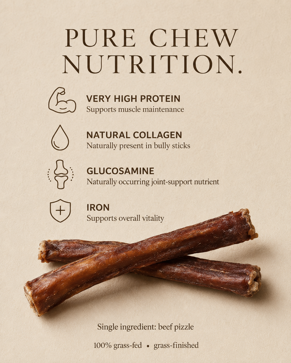 Grass-Fed Bully Sticks (5 oz)