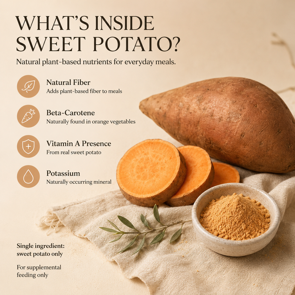 Sweet Potato Topper for Dogs | Fiber-Rich Food Booster