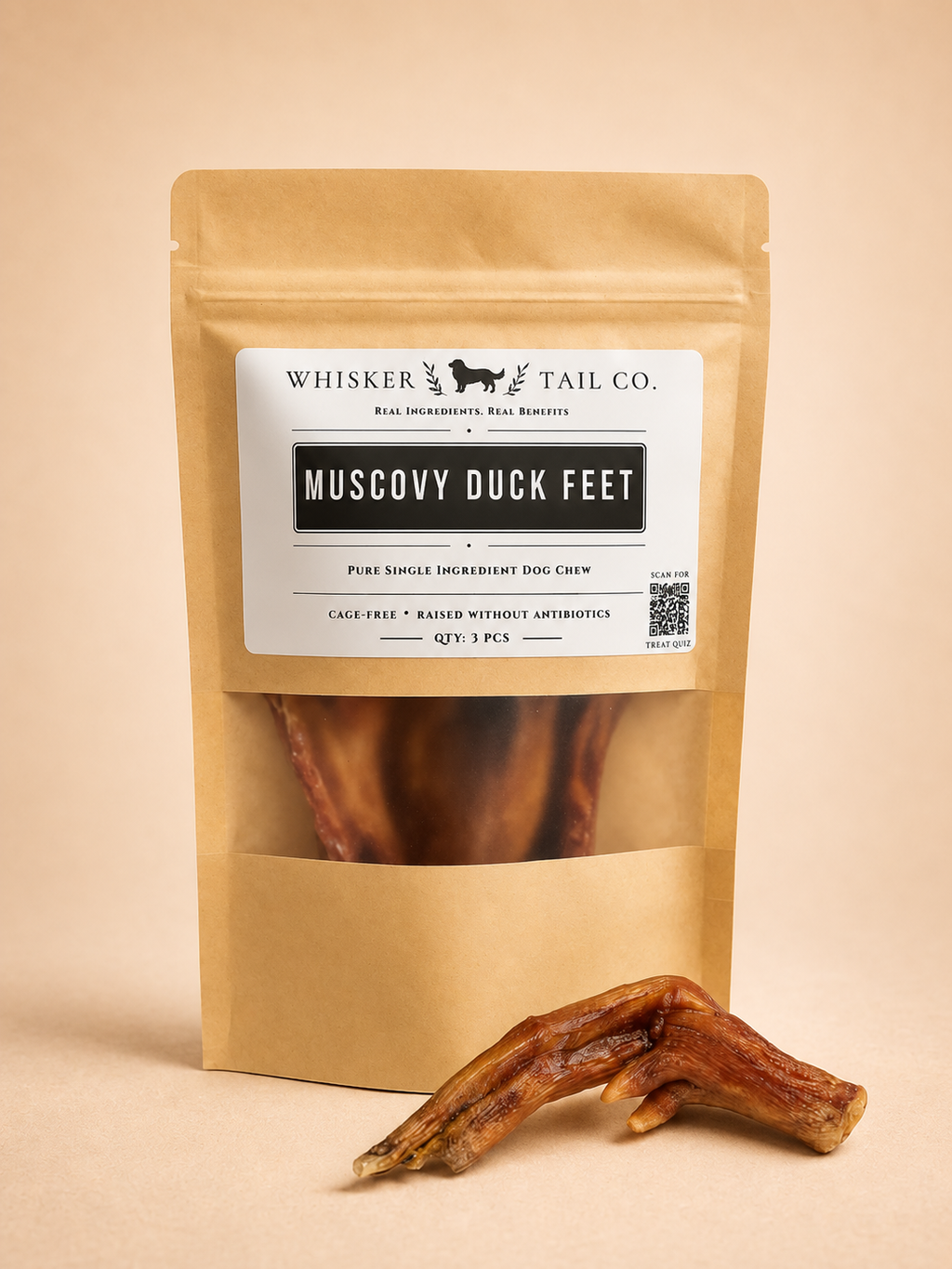 Duck Feet for Dogs | Natural Chew | Whisker & Tail Co.
