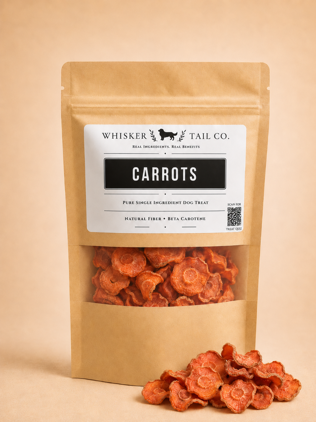 Carrot Chips for Dogs | Crunchy Treat | Whisker & Tail Co.