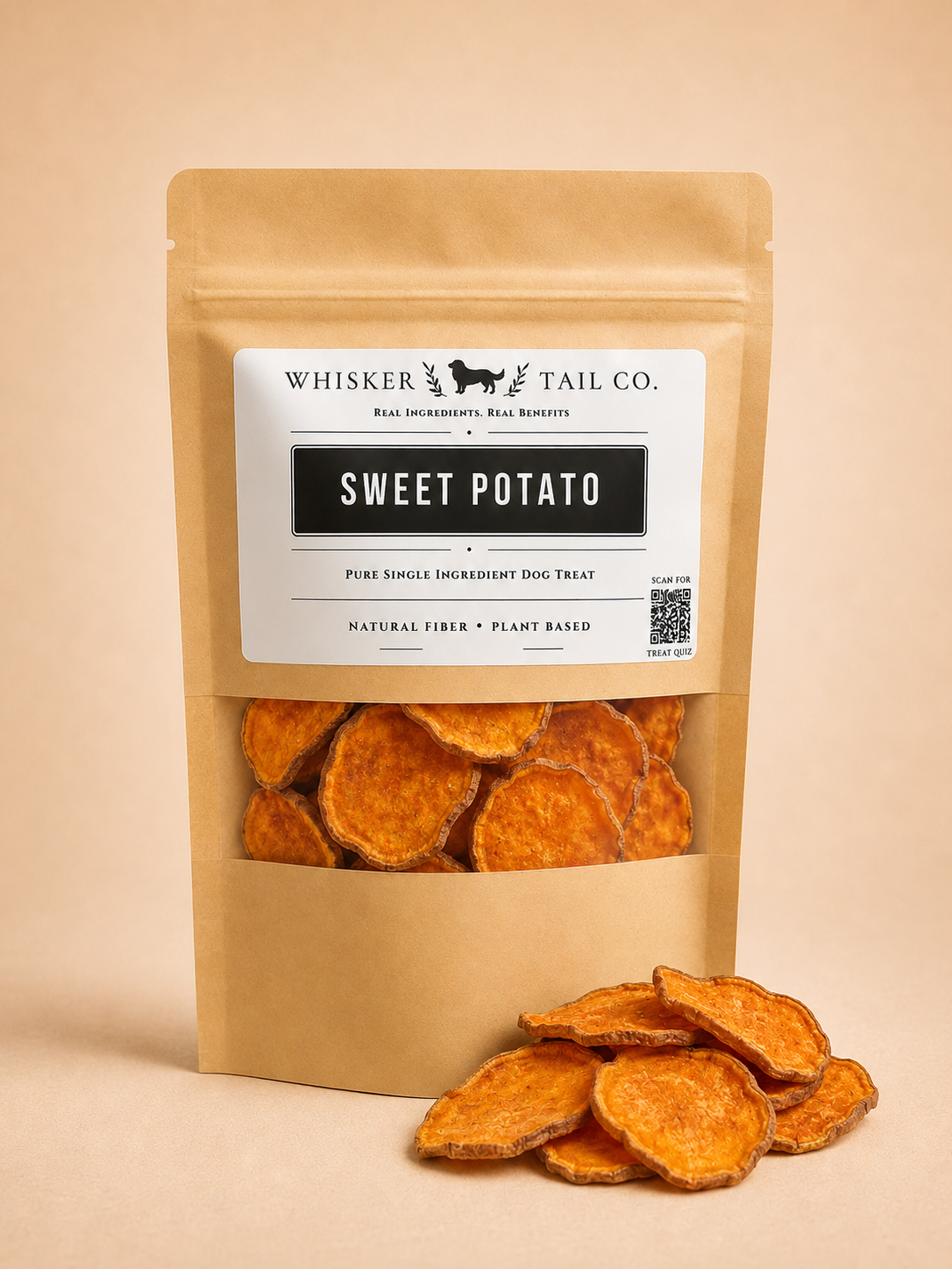 Sweet Potato Chips for Dogs | Fiber-Rich Treat | Whisker & Tail Co.