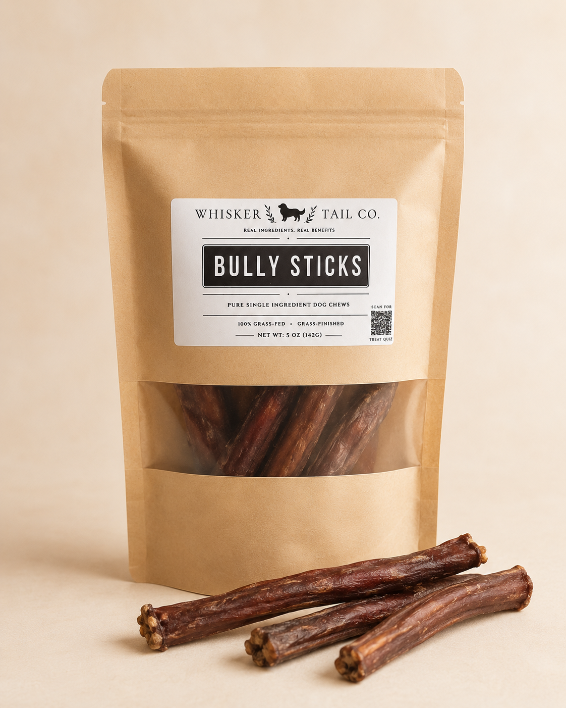Grass-Fed Bully Sticks (5 oz)