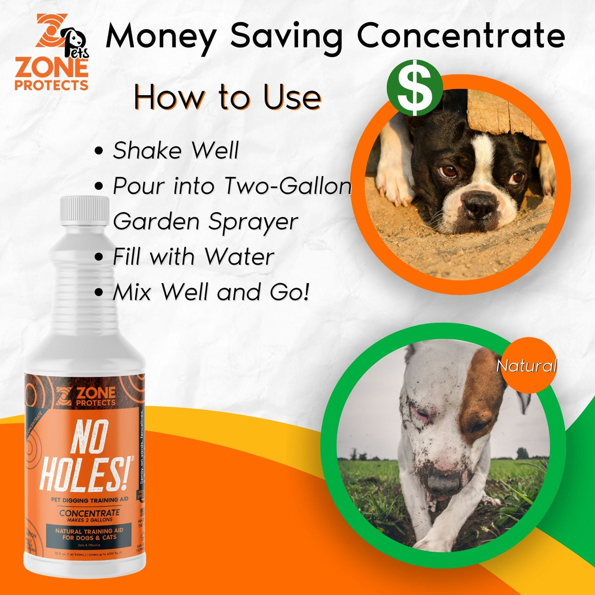 No Holes! Digging Prevention Concentrate/Gallon Trigger Sprayer