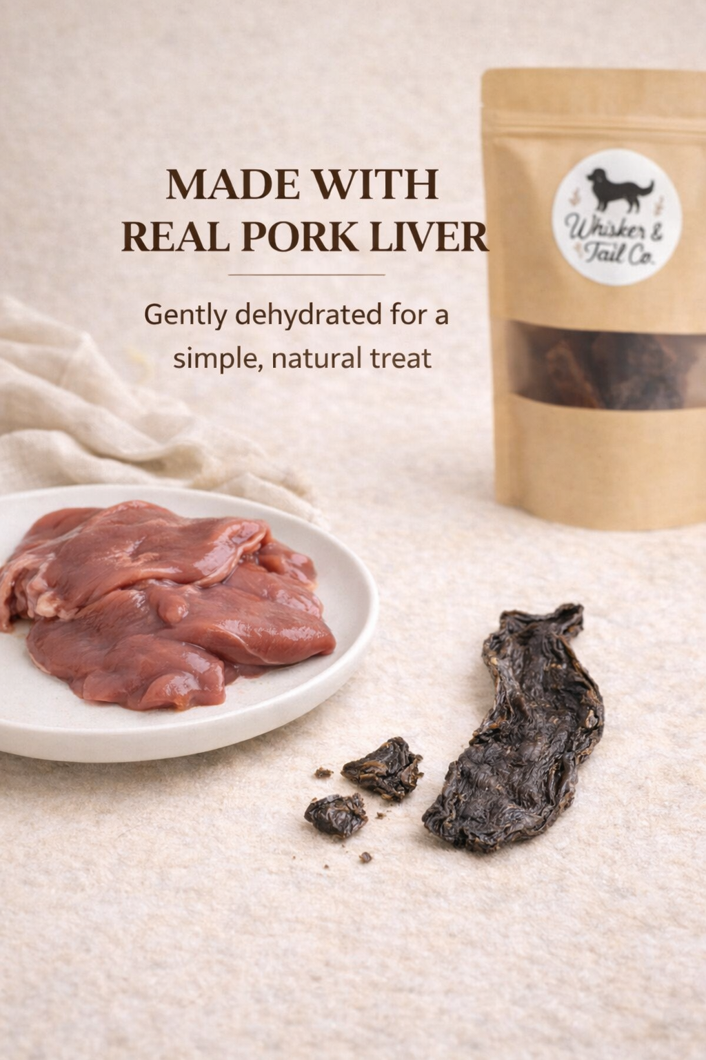 Pork Liver for Dogs & Cats | Nutrient-Rich Treat | Whisker & Tail Co.
