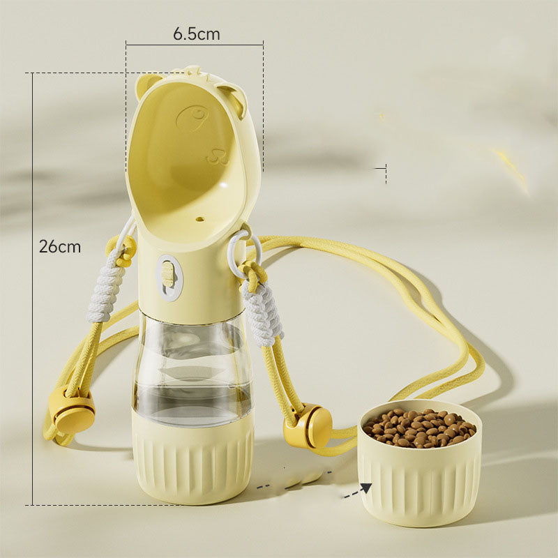 Pet Water Bottle for Small Big Dogs Cats Outdoor Leakproof Puppy Drinking Bowls with Food Container Pet Feeder