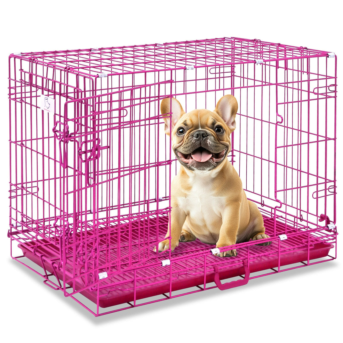24-42" Pink Wire Dog Crate RED24-42