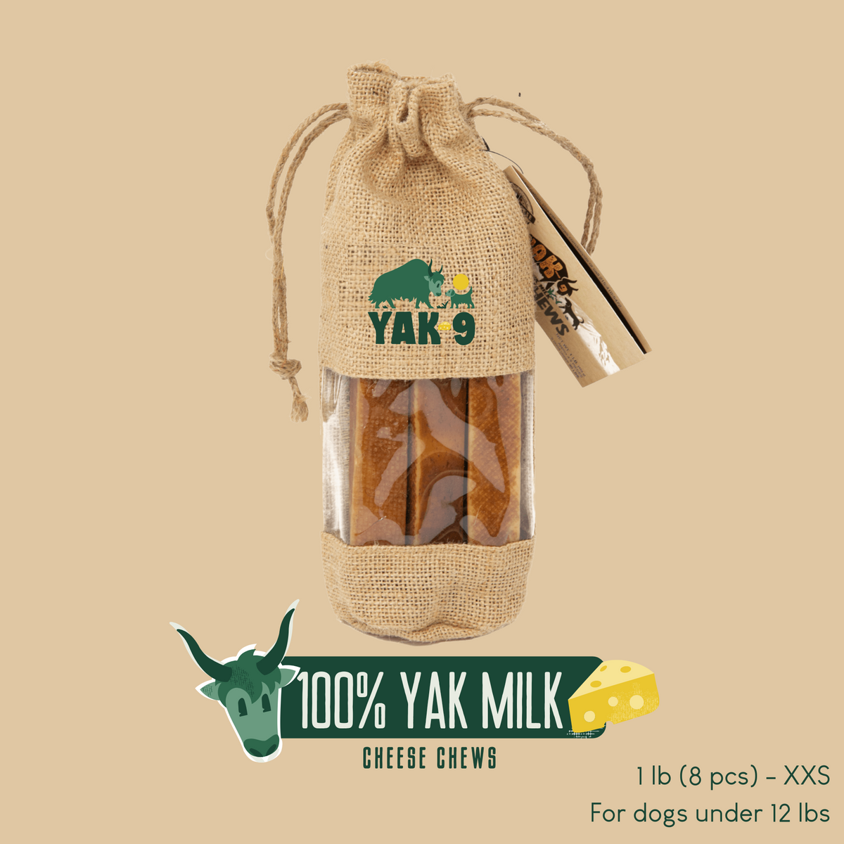 100% Yak Milk Chews for Dogs