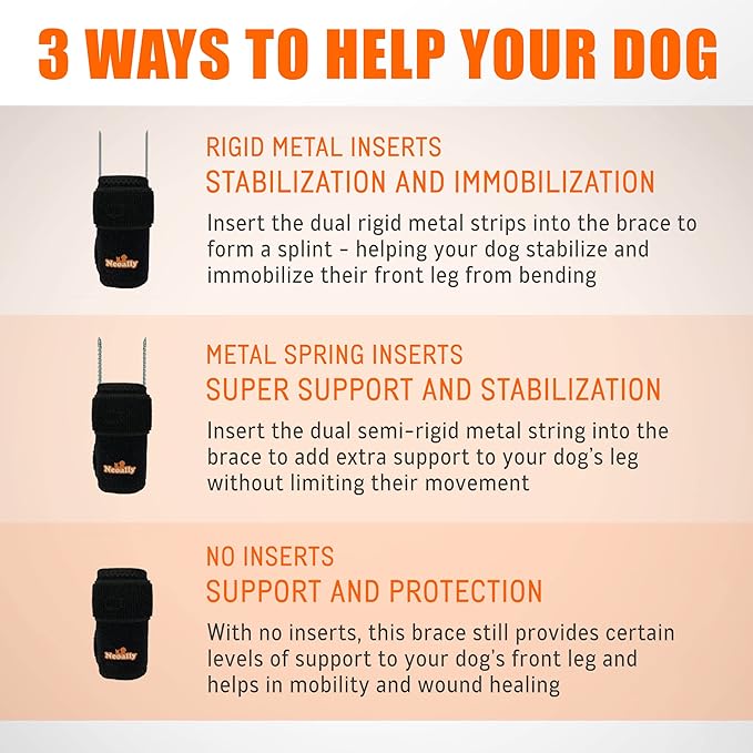 NeoAlly 3-in-1 Dog Front Leg Splint & Support Brace – Pair