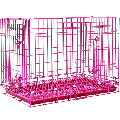 24-42" Pink Wire Dog Crate RED24-42