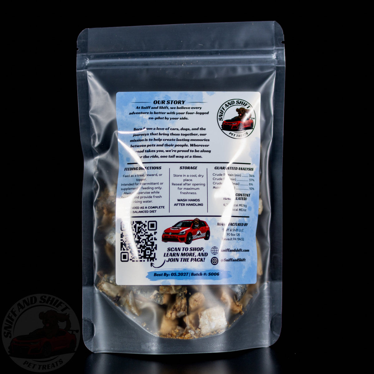 Freeze-Dried Whole Sardines: Fish Treats for Dogs & Cats