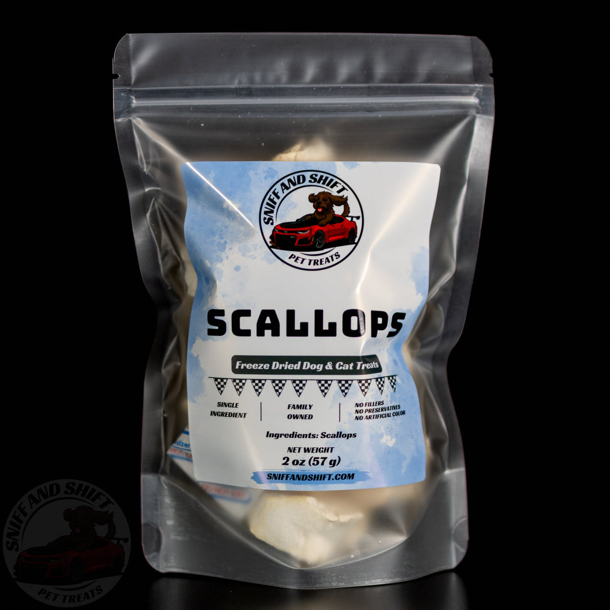 Freeze-Dried Scallops: Dog & Cat Treats