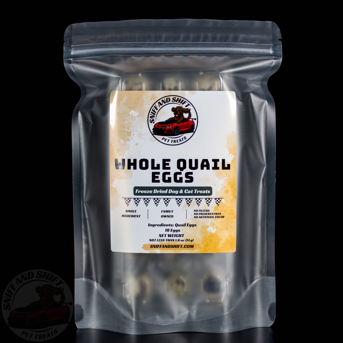 Freeze-Dried Raw Quail Eggs for Dogs & Cats: Whole Egg, Bulk Sizes